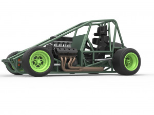 Pavement Sprint car Base Scale 1 to 25 Modello di stampa 3D