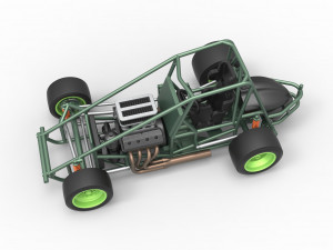 Pavement Sprint car Base Scale 1 to 25 Modello di stampa 3D