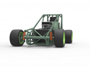 Pavement Sprint car Base Scale 1 to 25 Modello di stampa 3D
