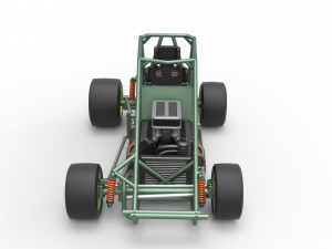Pavement Sprint car Base Scale 1 to 25 Modello di stampa 3D