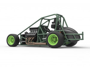 Pavement Sprint car Base Scale 1 to 25 Modello di stampa 3D
