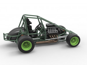 Pavement Sprint car Base Scale 1 to 25 Modello di stampa 3D