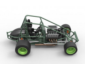 Pavement Sprint car Base Scale 1 to 25 Modello di stampa 3D