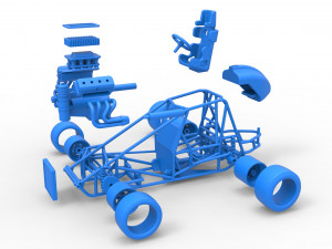 Pavement Sprint car Base Scale 1 to 25 Modello di stampa 3D
