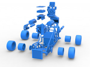 Pavement Sprint car Base Scale 1 to 25 Modello di stampa 3D