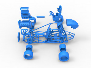 Pavement Sprint car Base Scale 1 to 25 Modello di stampa 3D
