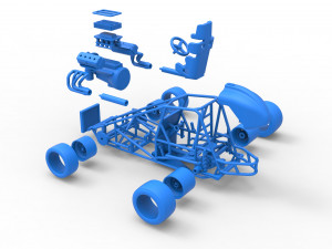 Pavement Sprint car Base Scale 1 to 25 Modello di stampa 3D