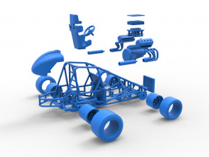 Pavement Sprint car Base Scale 1 to 25 Modello di stampa 3D