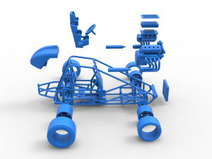 Pavement Sprint car Base Scale 1 to 25 Modello di stampa 3D