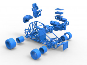 Pavement Sprint car Base Scale 1 to 25 Modello di stampa 3D