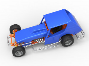 Vintage Northeast Dirt Modified stock car Scale 1 to 25 3Dプリントモデル