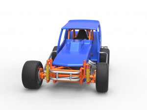 Vintage Northeast Dirt Modified stock car Scale 1 to 25 3Dプリントモデル