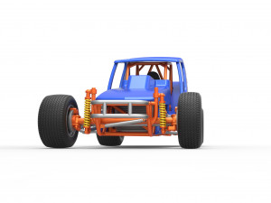 Vintage Northeast Dirt Modified stock car Scale 1 to 25 3Dプリントモデル