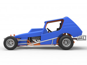 Vintage Northeast Dirt Modified stock car Scale 1 to 25 3Dプリントモデル