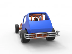 Vintage Northeast Dirt Modified stock car Scale 1 to 25 3D Print Model