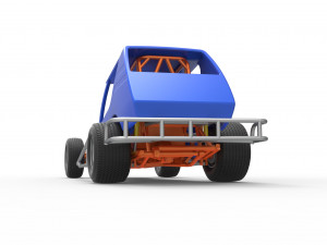 Vintage Northeast Dirt Modified stock car Scale 1 to 25 3Dプリントモデル