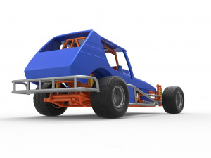 Vintage Northeast Dirt Modified stock car Scale 1 to 25 3Dプリントモデル