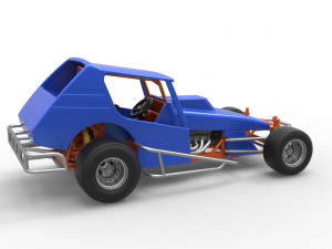 Vintage Northeast Dirt Modified stock car Scale 1 to 25 3Dプリントモデル