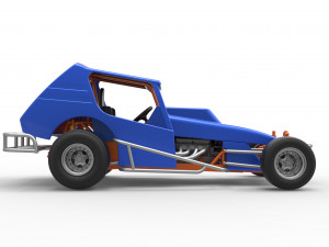 Vintage Northeast Dirt Modified stock car Scale 1 to 25 3Dプリントモデル