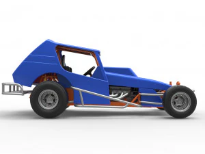 Vintage Northeast Dirt Modified stock car Scale 1 to 25 3D Print Model