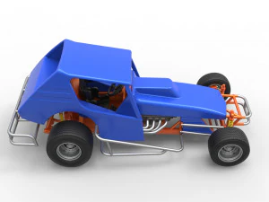 Vintage Northeast Dirt Modified stock car Scale 1 to 25 3D Print Model