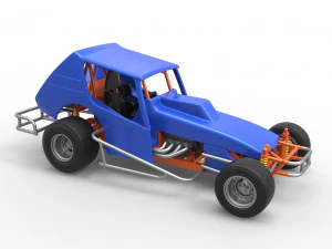 Vintage Northeast Dirt Modified stock car Scale 1 to 25 3D Print Model