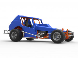 Vintage Northeast Dirt Modified stock car Scale 1 to 25 3Dプリントモデル