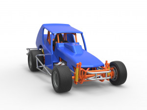 Vintage Northeast Dirt Modified stock car Scale 1 to 25 3Dプリントモデル