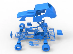 Vintage Northeast Dirt Modified stock car Scale 1 to 25 3D Print Model