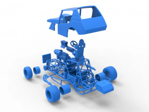 Vintage Northeast Dirt Modified stock car Scale 1 to 25 3D Print Model