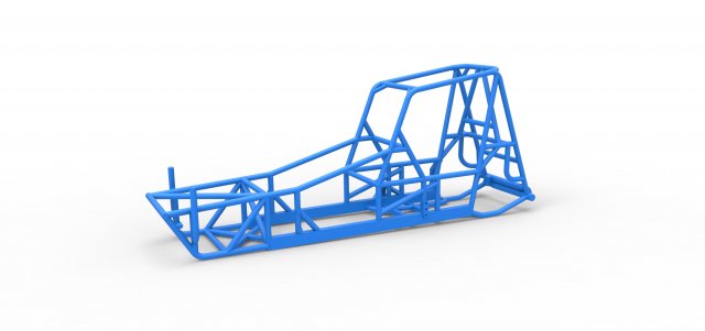 Frame of Vintage Northeast Dirt Modified stock car Scale 1 to 25 3D Принт Модель .c4d .max .obj .3ds .fbx .stl .blend 