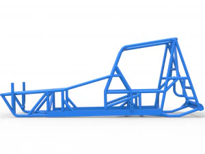 Frame of Vintage Northeast Dirt Modified stock car Scale 1 to 25 3D Print Model