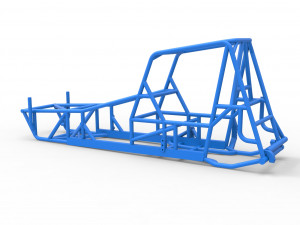 Frame of Vintage Northeast Dirt Modified stock car Scale 1 to 25 3D Принт Модель