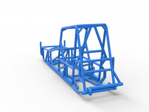Frame of Vintage Northeast Dirt Modified stock car Scale 1 to 25 3D Принт Модель