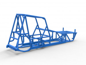 Frame of Vintage Northeast Dirt Modified stock car Scale 1 to 25 3D Принт Модель