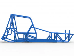 Frame of Vintage Northeast Dirt Modified stock car Scale 1 to 25 3D Print Model