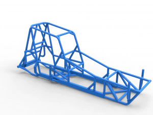 Frame of Vintage Northeast Dirt Modified stock car Scale 1 to 25 3D Print Model