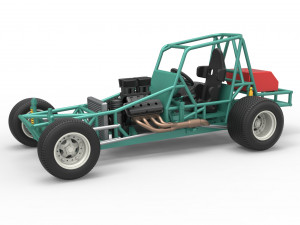 Vintage Northeast Dirt Modified stock car Base Scale 1 to 25 3D 打印模型