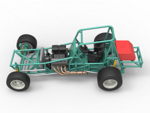 Vintage Northeast Dirt Modified stock car Base Scale 1 to 25 3Dプリントモデル