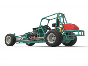 Vintage Northeast Dirt Modified stock car Base Scale 1 to 25 3Dプリントモデル