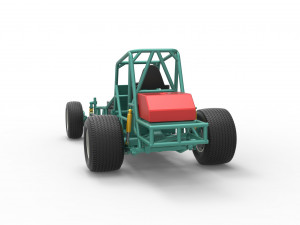 Vintage Northeast Dirt Modified stock car Base Scale 1 to 25 3Dプリントモデル