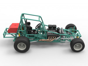 Vintage Northeast Dirt Modified stock car Base Scale 1 to 25 3Dプリントモデル