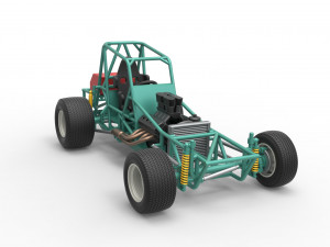 Vintage Northeast Dirt Modified stock car Base Scale 1 to 25 3Dプリントモデル
