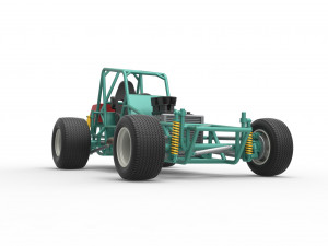 Vintage Northeast Dirt Modified stock car Base Scale 1 to 25 3Dプリントモデル