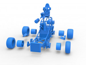 Vintage Northeast Dirt Modified stock car Base Scale 1 to 25 3Dプリントモデル