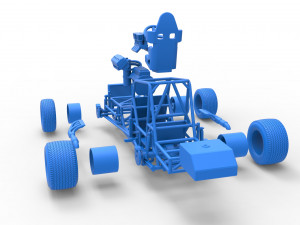 Vintage Northeast Dirt Modified stock car Base Scale 1 to 25 3Dプリントモデル