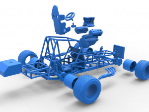 Vintage Northeast Dirt Modified stock car Base Scale 1 to 25 3Dプリントモデル