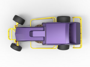 Vintage Northeast Dirt Modified stock car while turning Scale 1 to 25 3D Print Model