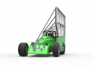 Northeast Dirt Modified stock car with side wing Scale 1 to 25 Model Cetak 3D