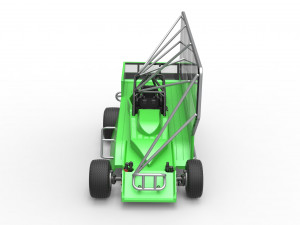 Northeast Dirt Modified stock car with side wing Scale 1 to 25 Model Cetak 3D